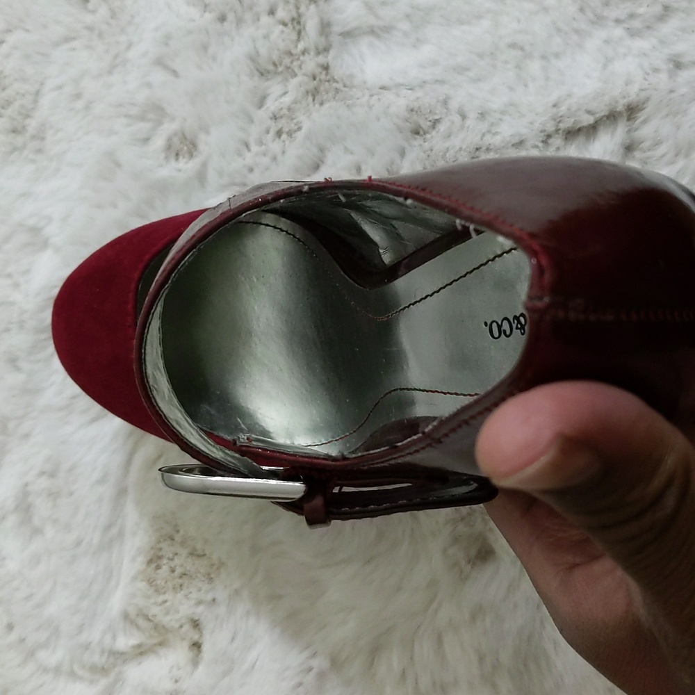 Style & Co| Vintage Burgundy suede high heel pump - Picture 11 of 14